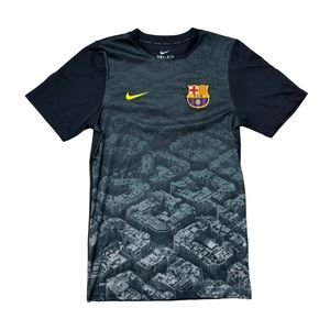 FC Barcelona 2013-2014 Training Jersey Short Sleeve Black Barca Small